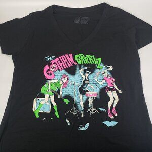 TeeVillain Tee Villain Women ~ The Gotham Grrrlz Shirt Top Band Sz XL V-Neck